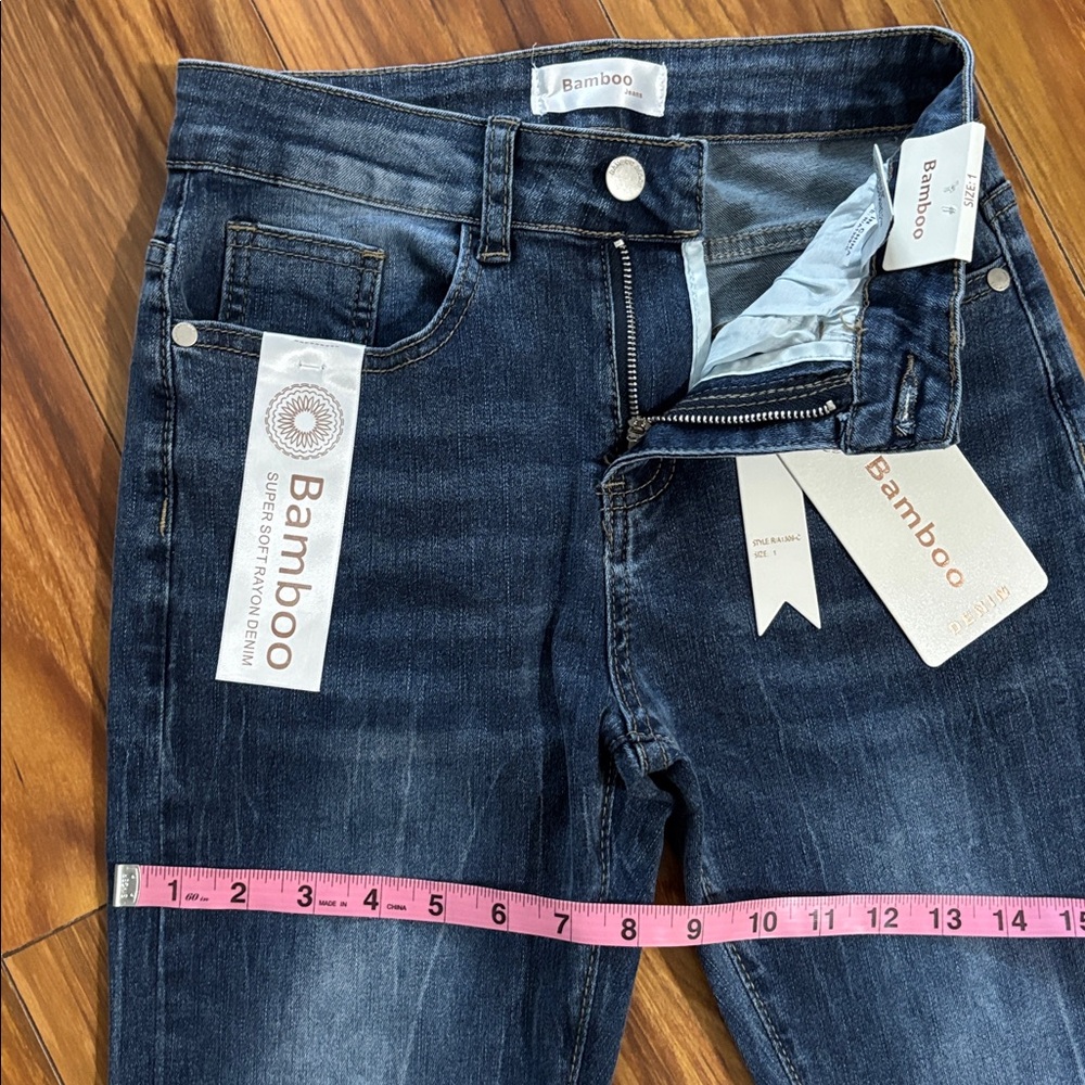 Bamboo super soft rayon jeans, size 1, NWT. - Picture 7 of 9